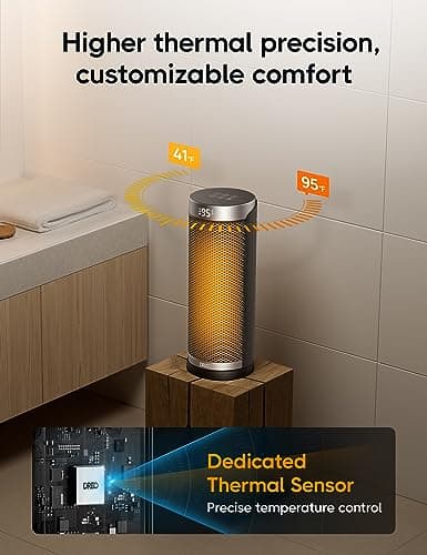 Dreo Space Heater for Bathroom and Indoor, 70°Oscillating, 5 Modes, Remote for Home Bedroom, 12H Timer, with ALCI Safety Plug — view 5