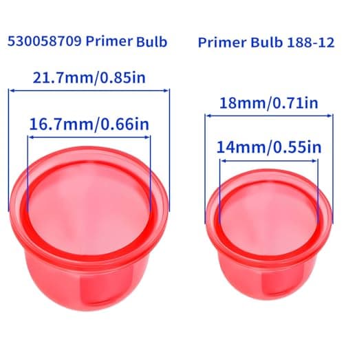 0057003 188-12-1 Small Engine Primer Bulb Assortment for Zama Echo Homelite UT09526 12538108660 Poulan 530071835 Troy Bilt A01195A 0058001 Chainsaw SRM225 Trimer PB250 BG55 Blower Carburetor — view 2