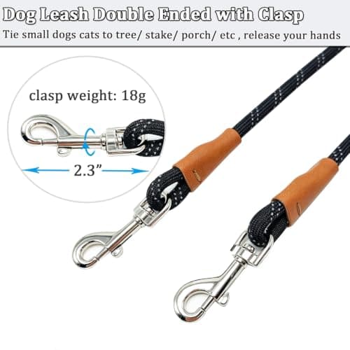 WYuZe Reflective Tie Out Rope for Small Dogs Cats 20FT Dog Tether for Yard — view 2