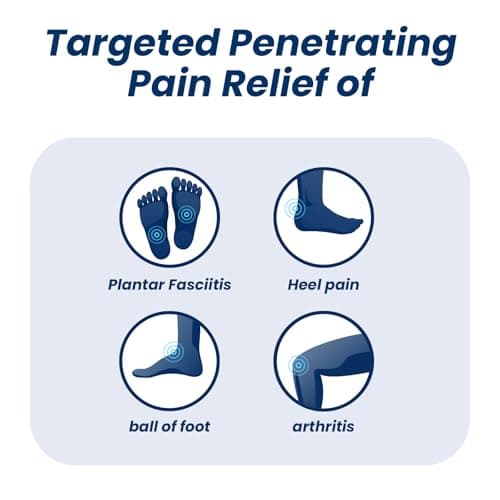 Sumifun Foot Pain Relief Lidocaine Roll-On - Maximum Strength OTC for Plantar Fasciitis & Heel Pain - Fast-Drying, Non-Greasy Formula, 2.5 Fl Oz (Blue, Medium(Pack of 1)) — view 2