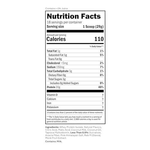 Oath Nutrition Clear Whey Isolate Protein Powder, Frosty Lemonade, 20g Complete Protein per Serving, No Added Sugar, Grass-Fed, 18 Servings — view 2