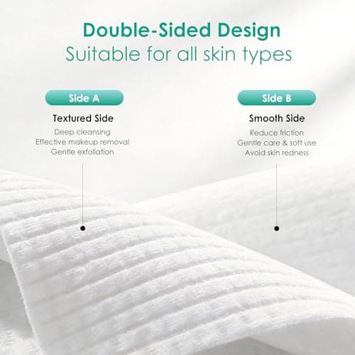 SDIW Face Towels 10"×12", XL Disposable Facial Towels, Extra Thick Clean Face Towelettes, Ultra Soft Makeup Remover Dry Wipes for Sensitive Skin, Cleansing, Travel, 50 Count — view 3