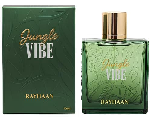 Rayhaan Jungle Vibe – Fresh, Green, Woody, Musky – Eau de Parfum Spray Long-Lasting Fragrance for Unisex, 3.4 Ounce / 100ml