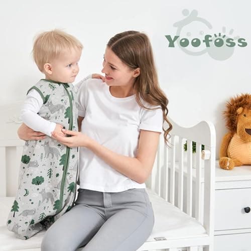 Yoofoss Baby Sleep Sack 24-36 Months Wearable Blanket for Babies 100% Organic Cotton 2-Way Zipper TOG 0.5 Toddler Sleeping Sack 3 Pack, Sleep Sacks — view 5