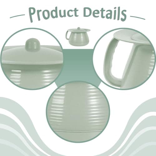 Hzskjyt Household Spittoon Portable Toilet Urinal Pot Chamber Pot with Handle Multifunction Potty Pee Bucket Made of PP Material Suitable for Bedroom Travel O, Green