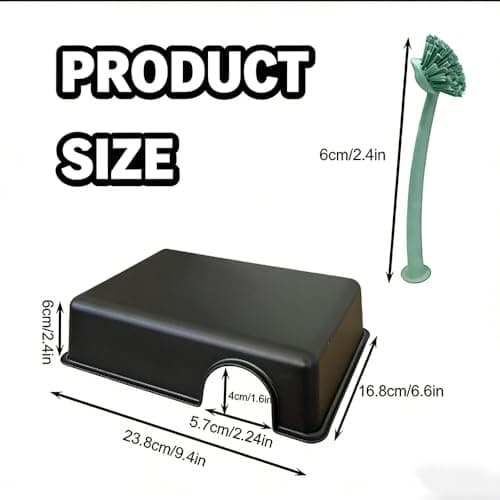 Reptile Hide Box, Animal Hideout, Plastic Hide cave for Leopard Geckos, Small Snakes, Juvenile Ball Pythons, Lizards, hognose Snakes, cornsnakes (Black, Large)