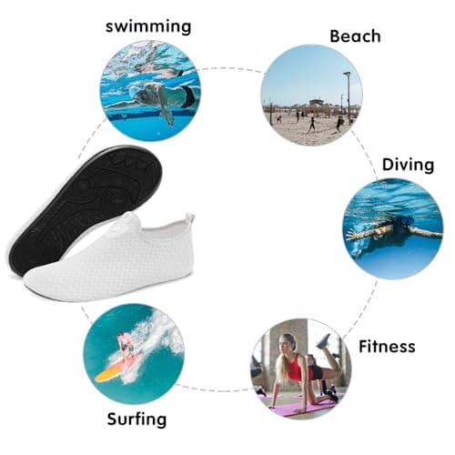 Spesoul Womens Mens Water Shoes Quick Dry Beach Swim Shoes Barefoot Aqua Socks Outdoor Sand Socks for Pool River Diving 9-10 Women/7.5-8 Men — view 5