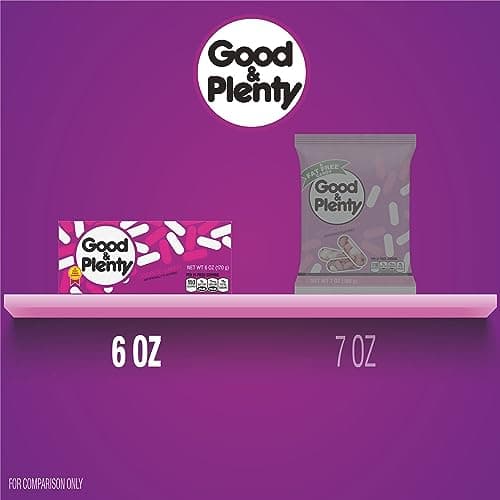 GOOD & PLENTY Licorice Fat Free, Candy Boxes, 6 oz (12 Count) — view 3