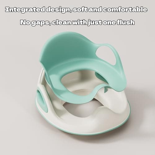 Potty Training Seat for Boys and Girls – Baby Potty Training Seat with Detachable Soft Cushion Sturdy Handle and Backrest，Toddler Potty Training Toilet Seat for Kids, Splash Guard for Toilet Toddler — view 3