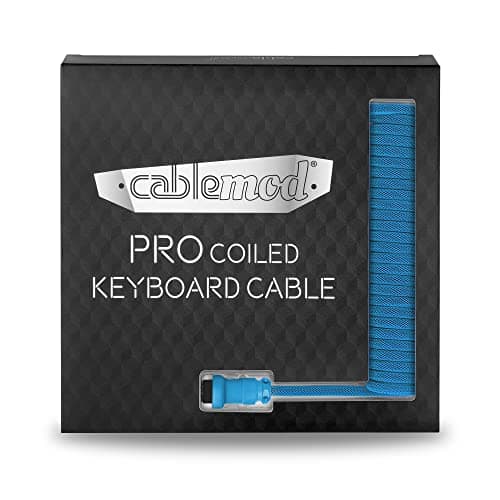 CableMod Pro Coiled Keyboard Cable (Spectrum Blue, USB A to Micro USB, 150cm) — view 4