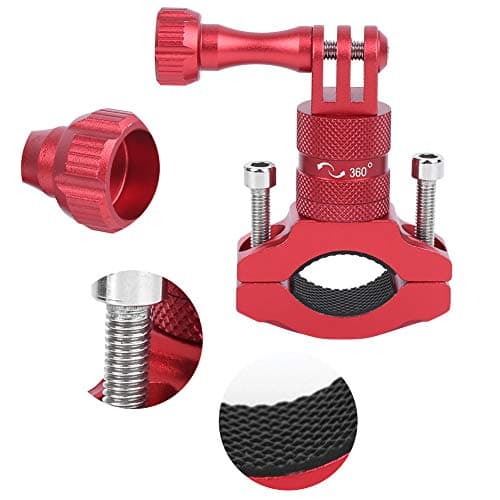 Generic 360 Degree Aluminum Alloy Bike Mount for Action Camera Fixed Support with Clamp for Outdoor Sports