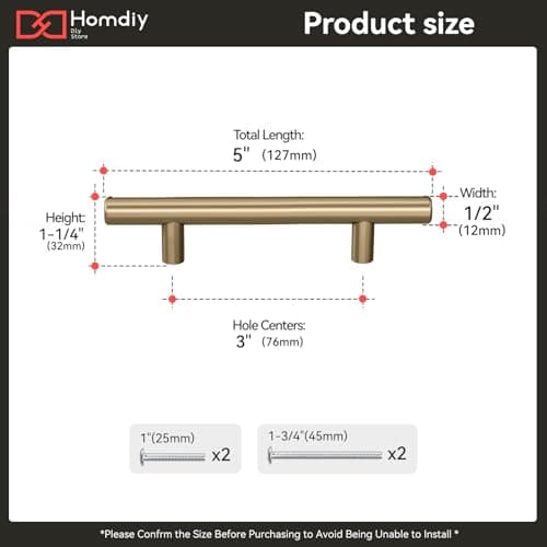 homdiy 15Pack 3in Cabinet Handles Champagne Bronze Kitchen Cabinet Pulls Drawer Pulls for Dresser Drawers