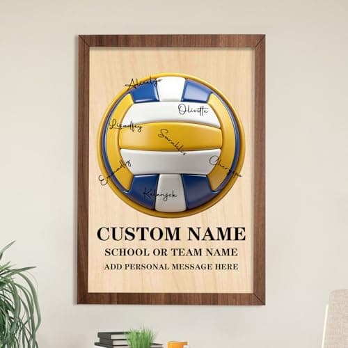 Ozinna Personalized Volleyball Coach Plaque, Custom Volleyball Coach Award for Team Signatures & Thank You Notes, Appreciation Thank You Gift for Volleyball Coaches, Best Coach Gift (Volleyball)