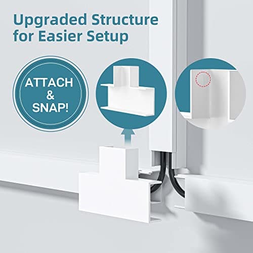 Delamu Cord Hider, 157in Cord Cover Wall, Premium Cord Covers for Wires on Wall, Cable Concealer Hider Kit for Hiding Wires in Home and Office Cable Management, 10X L15.7in X W0.95in X H0.55in, White