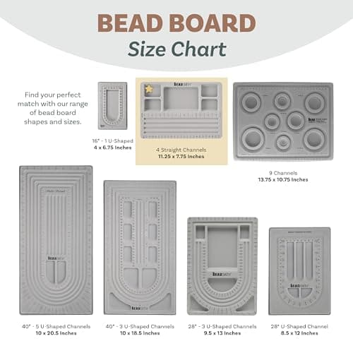 The Beadsmith Mini Bead Board, Grey Flocked — view 5