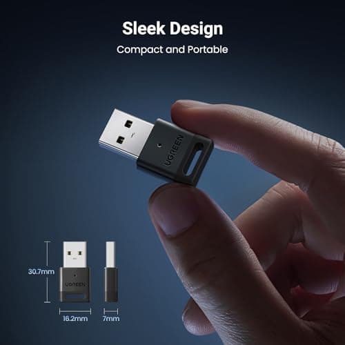 UGREEN USB Bluetooth 5.3 Adapter for PC, Plug & Play for Windows 11/10/8.1, Bluetooth Dongle Receiver for Keyboard/Mouse/Headphone/Speakers/Printer — view 4