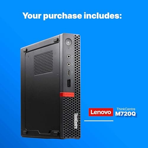 Lenovo M720Q ThinkCentre Mini PC | Windows 11 Pro | Intel i5-8400T | 16GB RAM + 500GB NVME | 5G WiFi + BT | Home or Office Micro Desktop Computer (Renewed) — view 3