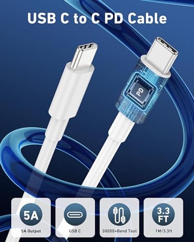 67W 3-Port Super Fast Type C Car Charger USB C for iPhone 17/Air/16/16e/15 Pro Max, Samsung Galaxy S25 S24 S23, Pixel, Android, Car Adapter Accessories for Men Women + 3FT USB-C Cable Silver — view 3
