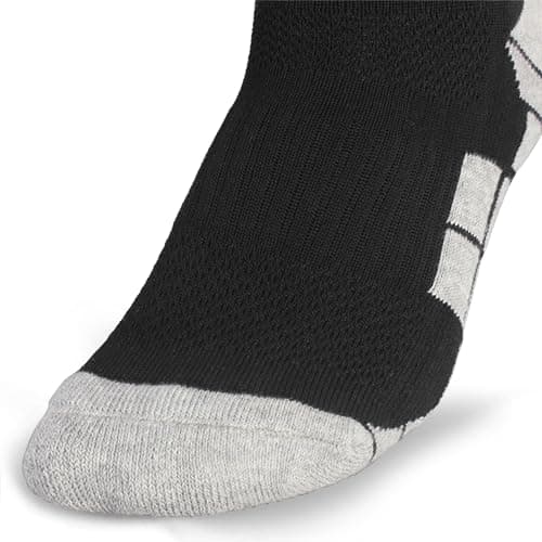 CWVLC Boy's Soccer Socks Youth 5 Pairs Rugby Sport Team Athletic Knee High Long Tube Cotton Compression Socks Black Small (3Y-5Y Youth/ 4-6 Women)