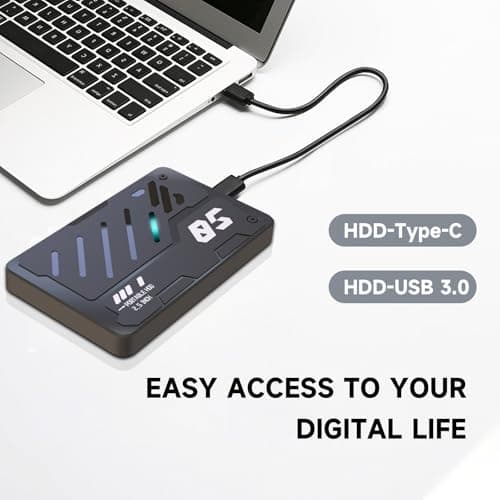 Tianken Ultra Slim Portable External Hard Drive USB 3.0 HDD Storage for PC, Laptop, Mac, Xbox one, PS4, PS5 (750GB) — view 5