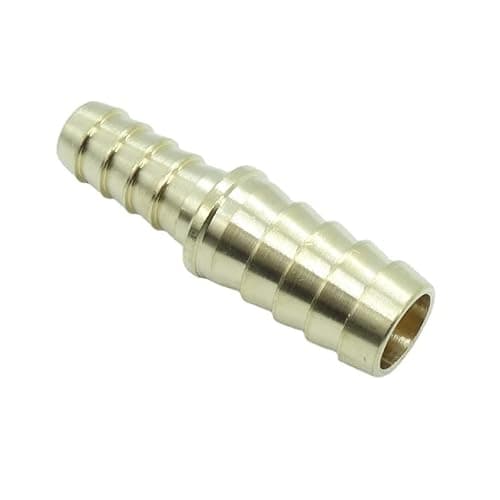 CDQBWKJGFJ 2 Pcs Brass Hose Barb Reducer Fitting,3/4" to 1/2" Barb Hose ID, Reducing Hose Barb Splicer Tubing Hose Adapter/Coupler,for Water/Fuel/Air