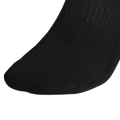 adidas Men's Athletic Cushioned Low Cut Ankle Socks (6 Pairs) Durable & Comfortable, Black/Aluminum 2, XL — view 4