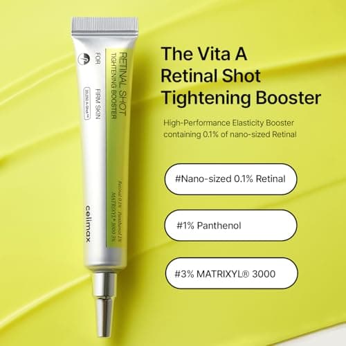 celimax The Vita A Retinal Shot Tightening Booster | 0.1% Retinal, 3% Matryxyl, High-Strength Retinoid for Anti-Aging, Pore Minimizer, Wrinkles & Fine Lines, Firmer Skin, 15ml, Korean Skin Care Gift — view 2
