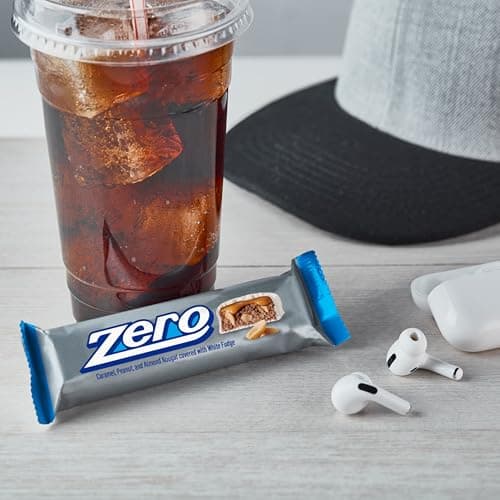 ZERO White Fudge, Caramel, Peanut and Almond Nougat Candy Bars, 1.85 oz (24 Count) — view 4