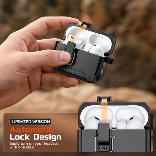 Inesore for AirPods Pro 3 Case with Secure Lock (Black) — view 3