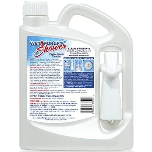 Wet & Forget Shower Cleaner Spray Multi-Surface Weekly Application Requires No Scrubbing, Bleach-Free Formula, Ready to Use, Fresh Scent, 3 Months of Cleaning, 64 Fluid Ounces, 1 Pack — view 2