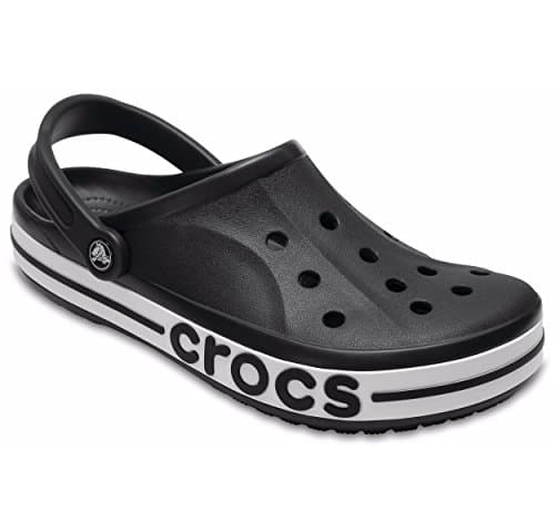 Crocs Unisex-Adult Bayaband Clogs, Black/White, 7 Men/9 Women — view 3
