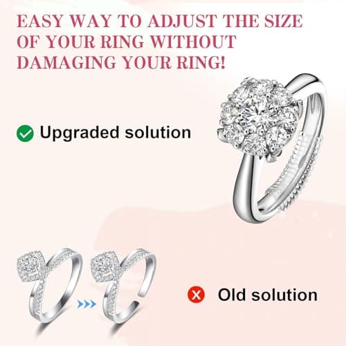 Ring Sizer for Loose Rings, 12 Pack 4 Sizes, Invisible Clear Silicone, Non-Slip Adjustable Ring Sizers, Ring Resizer and Tightener Guards, for Women and Men, Make Rings Smaller Without Resizing — view 4