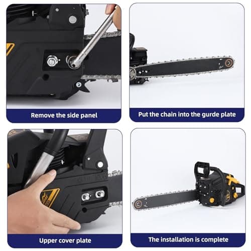 2 Pack 18 Inch Chainsaw Chain 62 Drive Links .050" Gauge, 3/8" Pitch, 18" Replacement Chain Low-Kickback Chainsaw Chains — view 4
