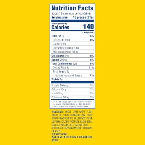 Wheat Thins Original Snacks, Whole Grain Wheat Crackers, Snack Crackers, Party Size, 20 oz