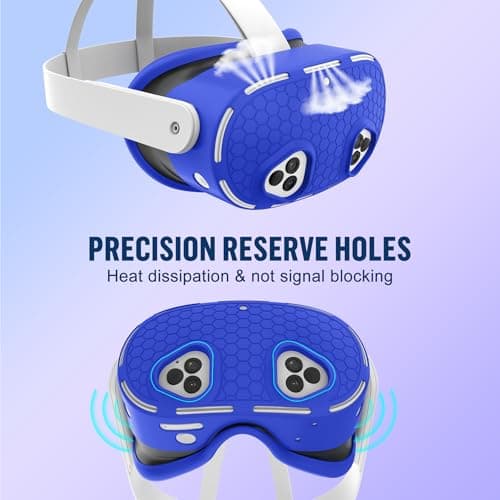 Silicone Cover Set Compatible with Meta Quest 3S Accessories, VR Protector Face Cover, Controller Grips, Front Shell Headset Cover and Lens Protective Cover for Meta/Oculus Quest 3S Accessories