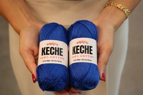 Cotton Yarn - 100% Cotton Yarn for Crocheting and Knitting, Mercerized Cotton Amigurumi Yarn Fine-Sport 2 1.76 oz (50g) / 136 Yrds (125 m) - Orange — view 3