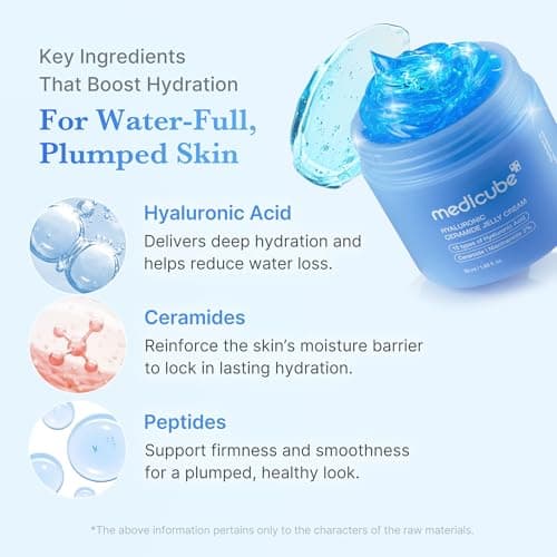 medicube Jelly Cream with Hyaluronic Acid | Daily Moisturizer for All Skin Types | Long-lasting Hydration with Hyaluronic Acid, Ceramides, Multi Peptides | Supports Skin's Natural Barrier | 1.69 fl.oz — view 2