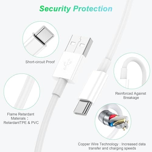 Car Carplay Cable for iPhone 15/16/17 Charger Cord,USB A to USB C Fast Charging Cable 3FT 2Pack Compatible for Apple 17 Pro Max/16 Plus/for IPad Pro 12.9/11/Air 5th/4th Mini Gen Type C Charge — view 2