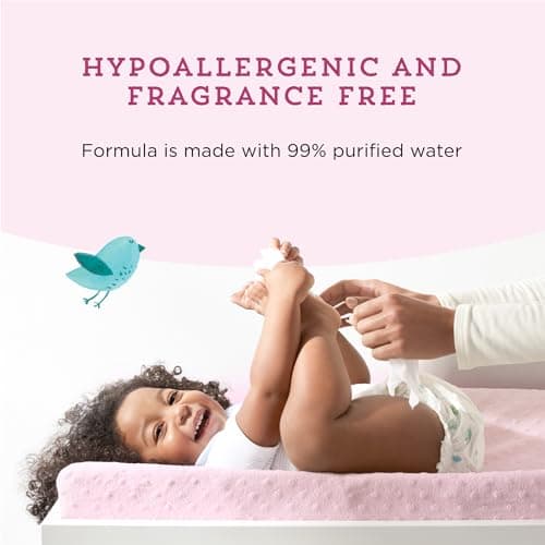 Amazon Brand - Mama Bear 99% Water Baby Wipes, Hypoallergenic, Fragrance Free, 216 Count Total (3 Packs of 72 Wipes Each) — view 3