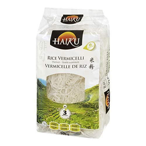 HAIKU Rice Vermicelli, Haiku, Premium Wheat Free Pasta, Authentic Stir Fry Asian Rice Noodles, Quick & Easy Preparation, Ready in 3 Minutes, Gluten Free, 300g