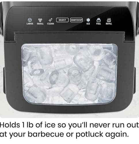ICEMAN Dual-Size Ice Maker Countertop - Portable Ice Machine, Large and Small Ice Machine Maker with Self Cleaning, 9 Cubes in 7 Mins, 22lbs/24hrs, for Home, Kitchen, Office, Party, Ice Scoop Included — view 5