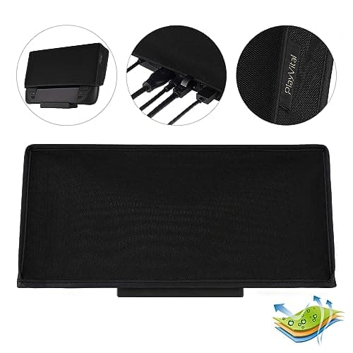 PlayVital Soft Neat Lining Dust Cover for Steam Deck LCD, Anti Scratch Dust Proof Cover Sleeve Protector Dust Guard for Steam Deck OLED - Black