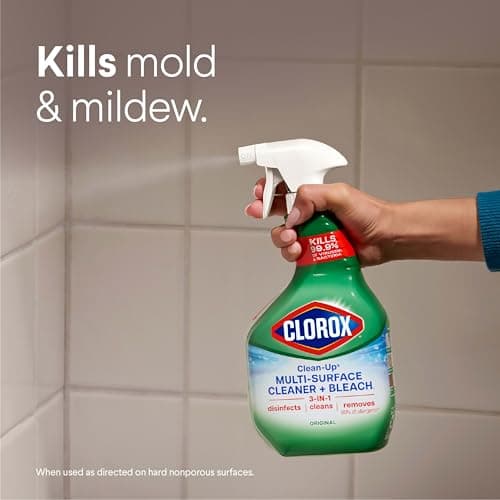 Clorox Clean-Up Multi-Surface Cleaner with Bleach, Original, Spray Bottle, Cleans Dirt and Grime Off Most Surfaces and Countertops, Kills 99.9 Percent of Viruses and Bacteria, 32 fl. oz., Pack of 3 — view 2