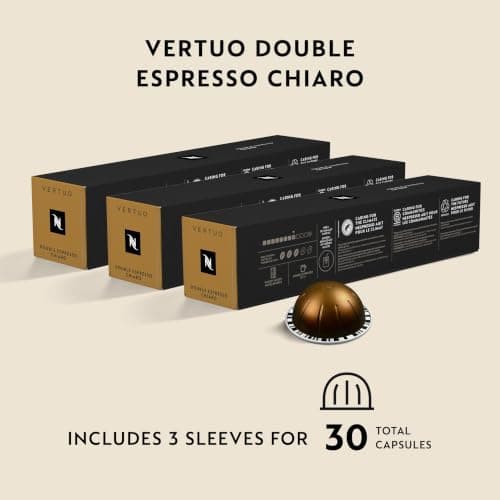 Nespresso Capsules Vertuo, Double Espresso Chiaro, Medium Roast Espresso Coffee, 30-Count Coffee Pods, Brews 2.7oz. — view 3