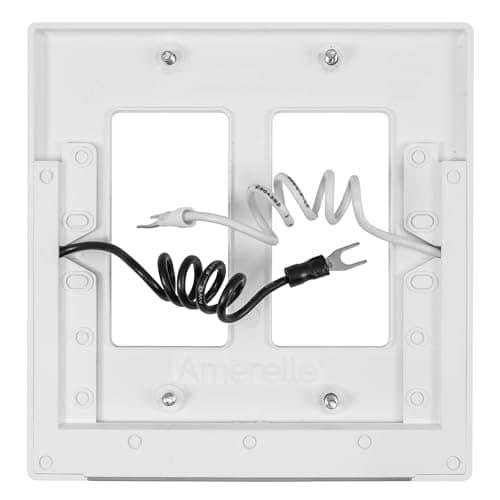 AMERELLE Universal LumiCover Outlet Cover Wallplate with Built-In Night Light, 2 Gang Double Décor, White - Easy DIY Installation, Low-Profile Design, for GFCI Outlets and Decor Outlets & Switches — view 2