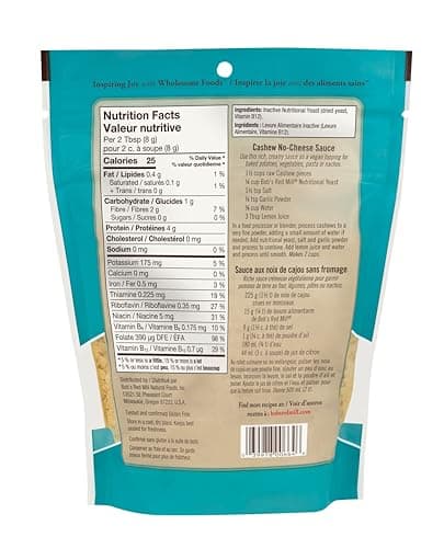 Bob's Red Mill Nutritional Yeast Seasoning, 142 grams (Pack of 1) - Non-GMO, Vegan, Gluten Free – Good Source of Protein & Vitamins – Nutritious Savory Parmesan Cheese Substitute