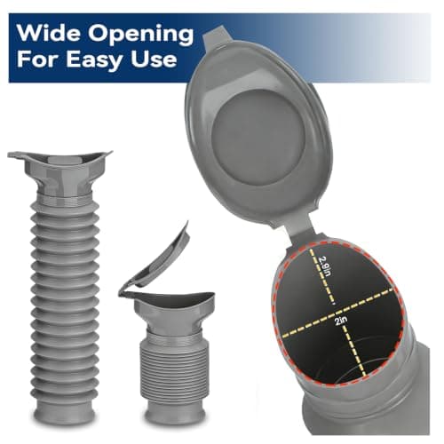 KkaFFe Pee Bottles for Men, Collapsible Emergency Urinal with Disposable Replacement Bags, Leakproof Car Pee Bottle for Men and Women, Set Urine Bottle, Travelling, Traffic Jams & Hiking (Grey) — view 5