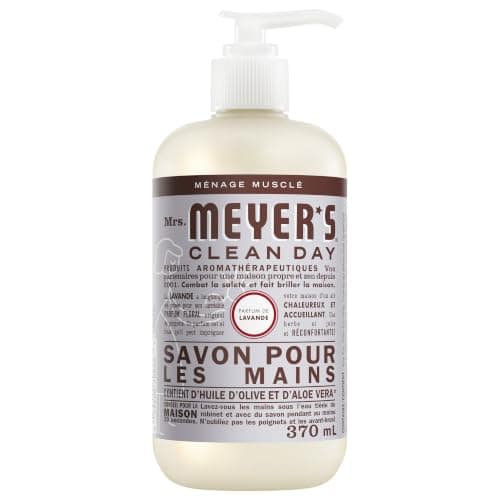 Mrs. Meyer's Clean Day Liquid Hand Soap, Lavender, Cruelty Free and Biodegradable Hand Wash Made with Essential Oils, 370 ml Soap Pump Bottle
