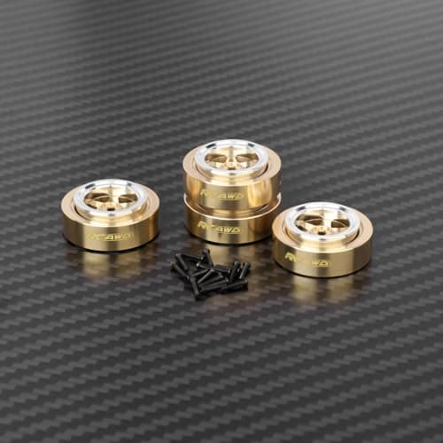 RCAWD SCX30 Brass Weights 70g RC Wheel Rims Beadlock Glue-Free for Axial 1/30 SCX30 Series Upgrades Parts A