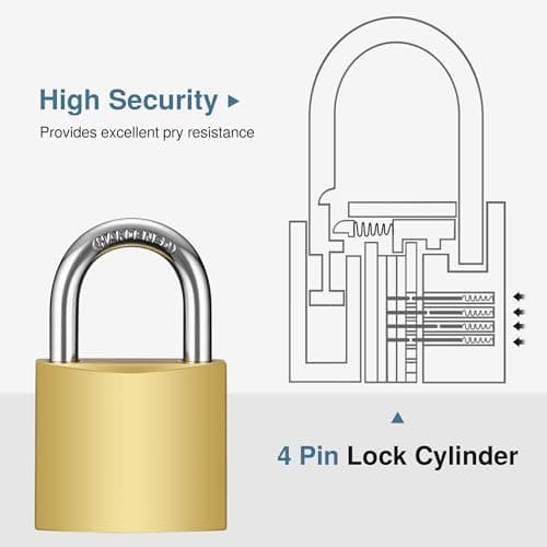 Puroma 2 Pack Keyed Padlocks 32mm Small Lock with Keys, 0.86 Inch Locker Lock for Backpack, Luggage, School Gym Locker, Jewelry Box, Diary Book, Laptop Bags